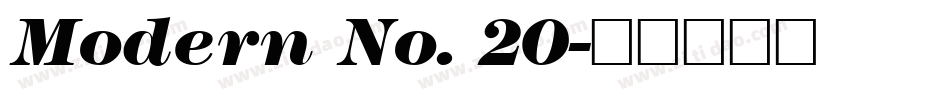 Modern No. 20字体转换